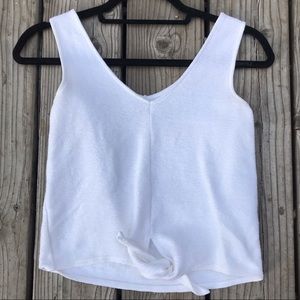 ✨PRICE DROP✨ Ribbed Cropped Madewell Tie Tank